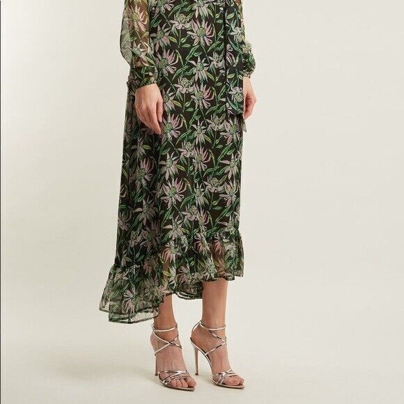 Dodo Bar Or Angelina Floral Print Jeweled Maxi Dress Long Sleeve‎ Formal 44/8 US - Picture 3 of 16